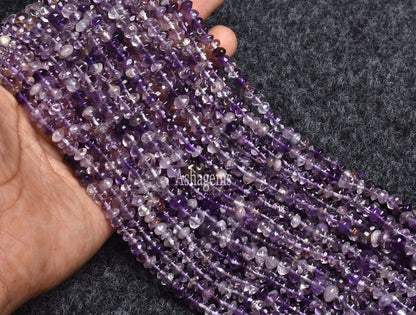 Shaded Purple Amethyst Smooth Button Shape Beads,13" Strand Amethyst Beads Gemstone Button Shape Handmade Beads, Amethyst Beads For Jewelry