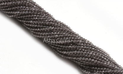 Beautiful Natural Smoky Micro Cut Faceted Gemstone Beads 2mm AAA Quality Smoky Quartz 13"Strand Smoky Tiny Rondelle Bead Jewelry Making SALE