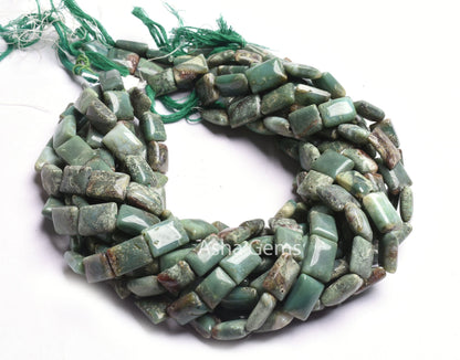 Rare Bio Green Chrysoprase Smooth Rectangle Beads,15" Strand Natural Chrysoprase Beads,Chrysoprase Fancy Chiclet Gemstone Handmade Bead SALE