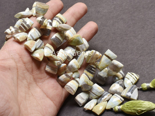 Beautiful Boulder Opal Fancy Arrow Shape Beads, Lemon Boulder Opal Faceted Briolette Side Drill Gemstone Beads, Opal Loose Bead Jewelry SALE
