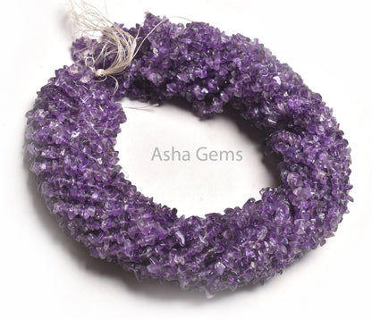 34"Strand Natural Purple Amethyst Raw Uncut Chips Beads Gemstone African Amethyst Chips Raw Polish Rough Bead Craft Amethyst Uncut Chip SALE