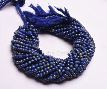 Natural Lapis Lazuli Smooth Round Beads,5, 5.5 mm Blue lapis Round Gemstone Beads,13" Strand Lapis Beads For Jewelry Making Handicrafts SALE