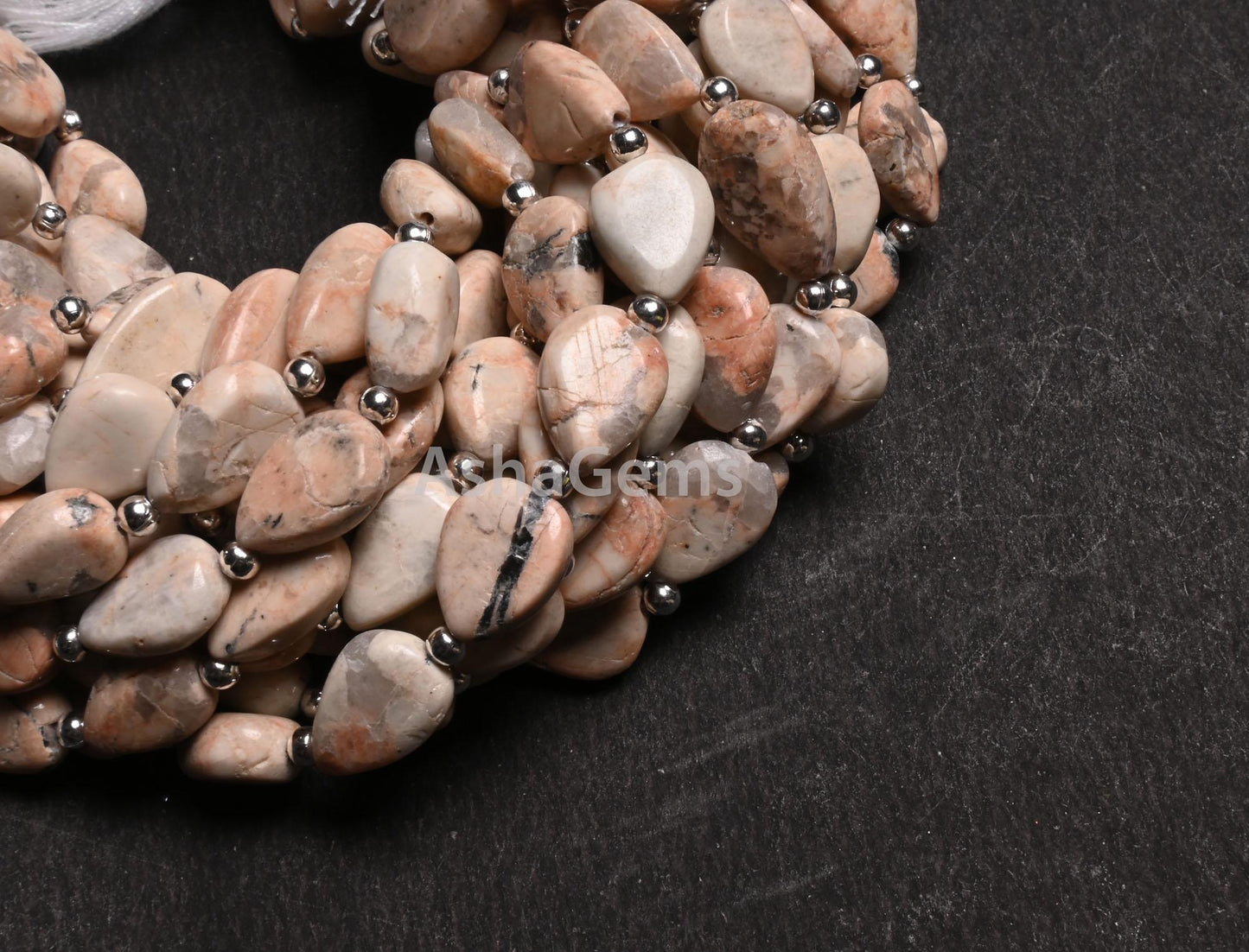 Beautiful Shaded Cream Grey Jasper Smooth Pears handmade Beads,9" Natural Jasper Teardrop Straight Drill Gemstone Beads Jewelry Making Craft