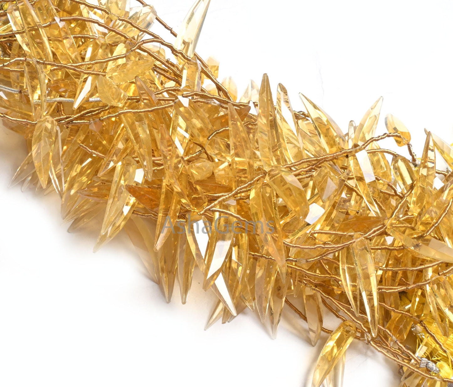 Beautiful Lemon Hydro Fancy dagger Shape faceted Beads, AAA Yellow Lemon Hydro Quartz lady Finger Shape Side Drill  Beads Jewelry Craft SALE (AG 18641)
