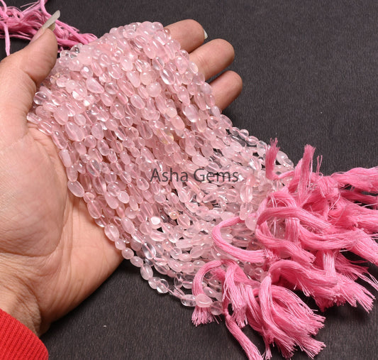 Beautiful Pink Rose Quartz Smooth Nugget Beads,4.5-9mm Fine Natural Rose Quartz Tiny Tumble Handmade Gemstone Bead Jewelry Making Craft sale (AG 22263)