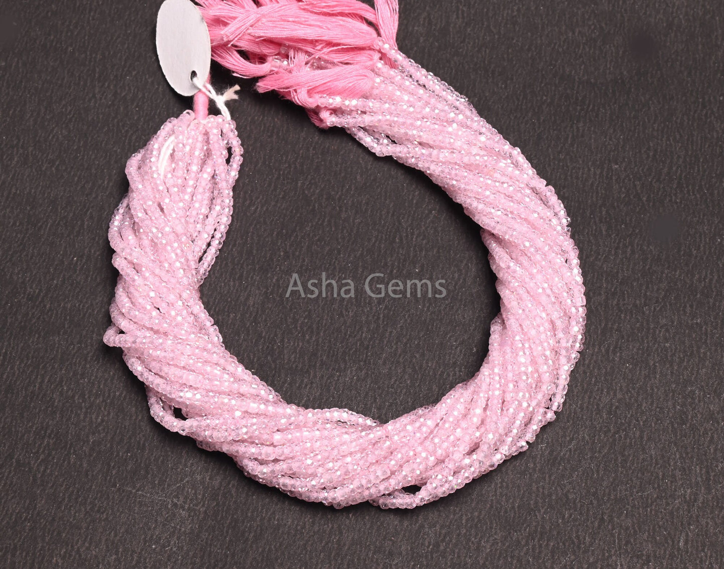 Beautiful Pink Color Zircon Faceted Rondelle Beads,3 mm Baby Pink Zircon Micro Cut Beads, AAA Rose Pink Zircon Machine Cut Bead Jewelry SALE