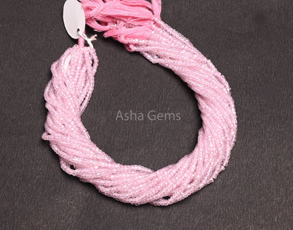 Beautiful Pink Color Zircon Faceted Rondelle Beads,3 mm Baby Pink Zircon Micro Cut Beads, AAA Rose Pink Zircon Machine Cut Bead Jewelry SALE