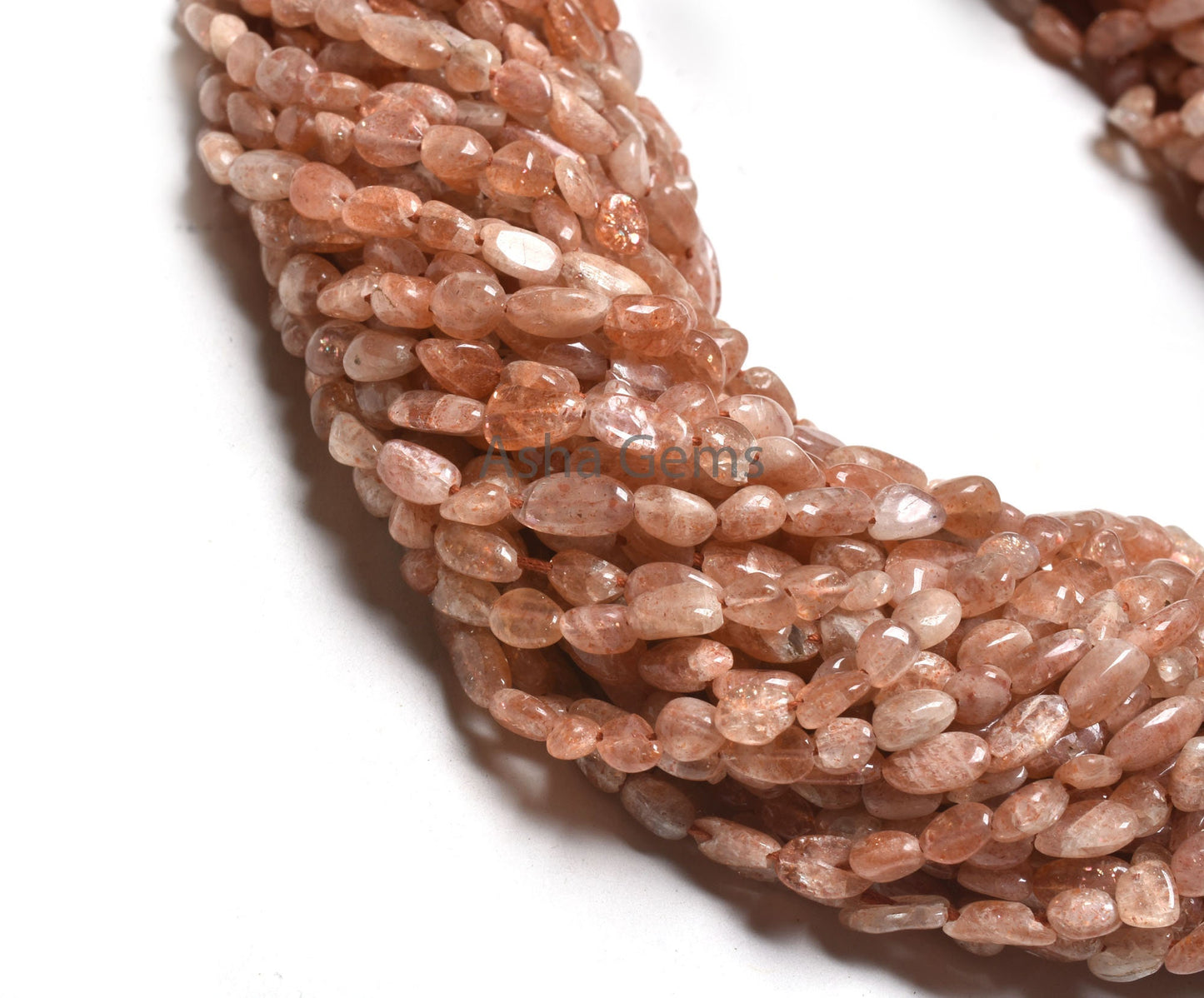 Beautiful Red Sunstone Smooth Nugget Shape Gemstone Beads,13"Strand Natural Sunstone Tiny Nugget Uneven Handmade Straight Drill Bead Jewelry