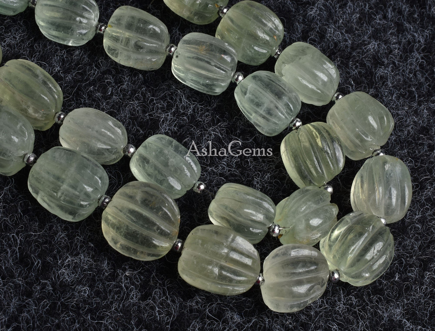 Beautiful Fluorite Carving Nugget Shape Beads,8" Strand Natural Light Green Fluorite Puff Oval Uneven Carved Handmade Bead Crave Puff Nugget