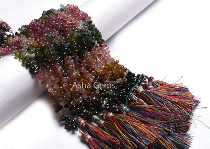 Natural Multi Tourmaline Faceted Drops Shape Gemstone Beads,Fine Tourmaline Beads Tourmaline Side Drill Teardrop Briolette Bead Jewelry SALE