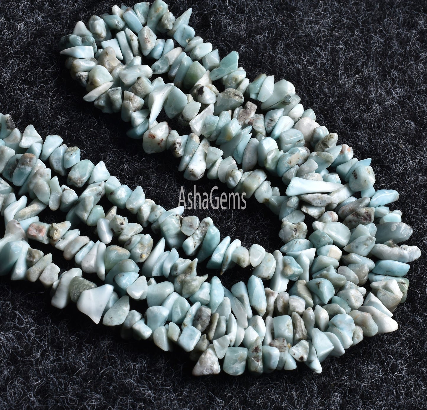 Natural Blue Larimar Uncut Chips Gemstone Beads,34" Strand Larimar Smooth Raw Rough Tiny Nugget Beads, Larimar Beads Jewelry Craft Necklace