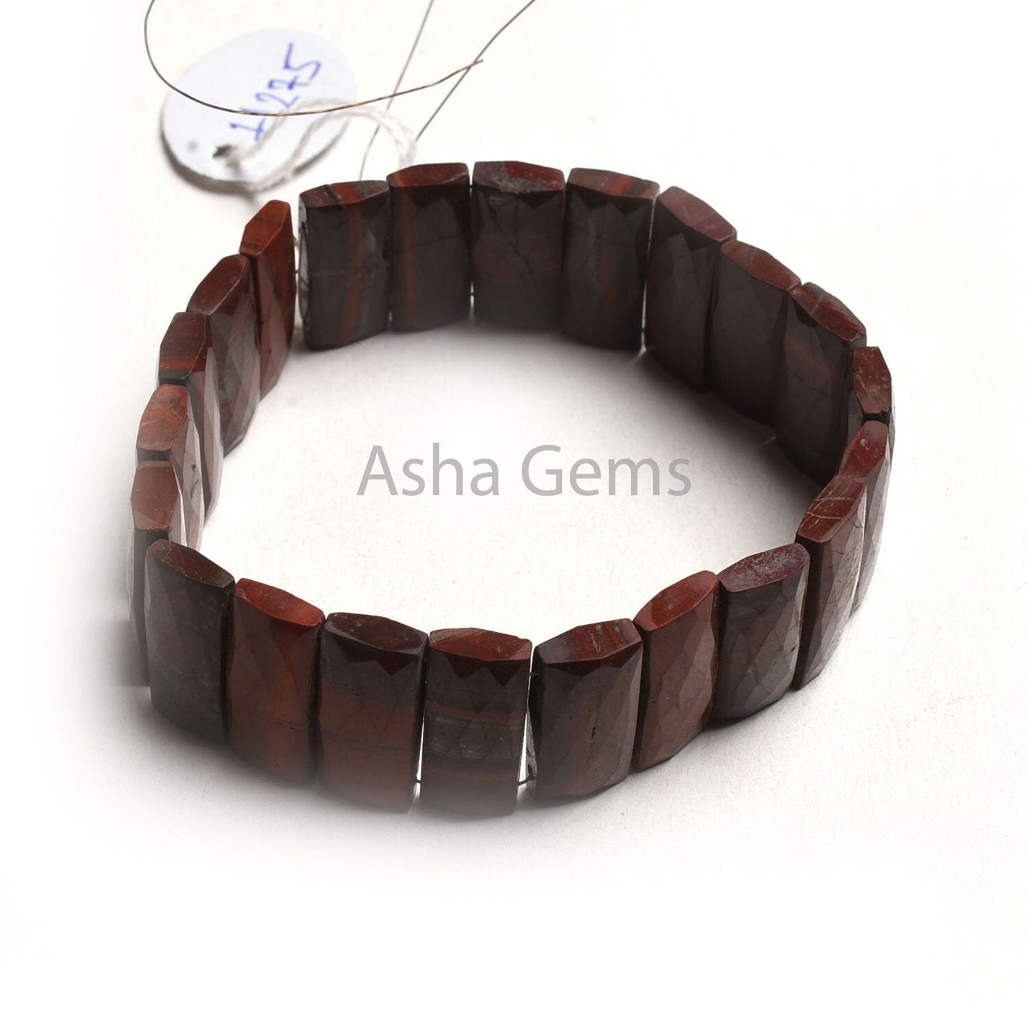 Natural Red Jasper Faceted Rectangle Gemstone Beads,9.5-21 mm Jasper Fancy Chicklet Beads,8" Strand AAA Red Jasper Beads For Bracelet Making