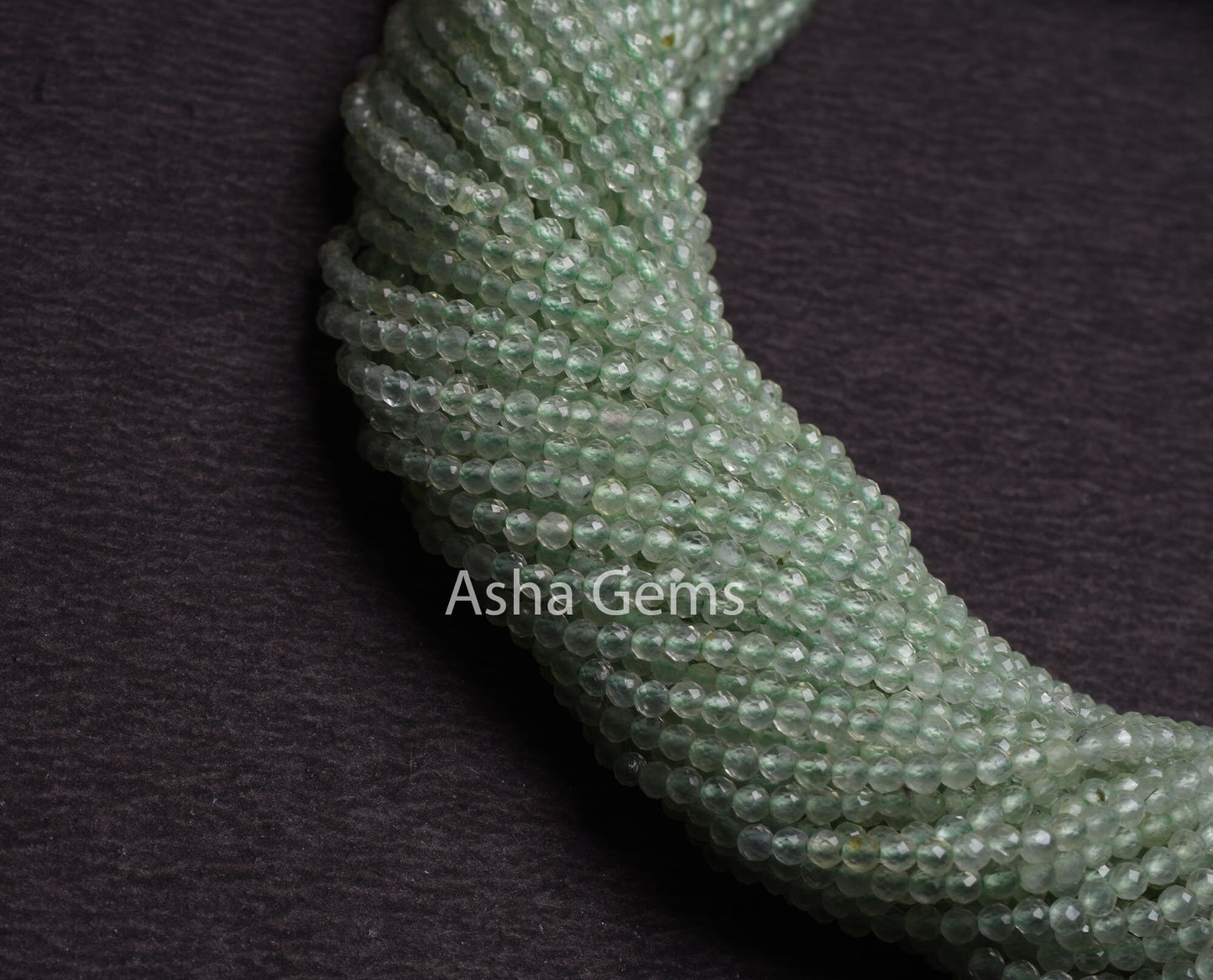 AAA Green Prehnite Micro Cut Faceted Gemstone Beads,2.2mm Natural Prehnite Machine Cut rondelle Gemstone Beads, Prehnite bead Jewelry Crafts