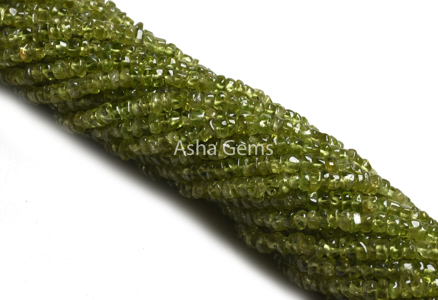 4.5 mm Peridot Smooth Tyre Gemstone Beads,13" Strand Natural Green Peridot Uneven Shape Wheel Handmade Bead, Peridot Bead Jewelry Handicraft