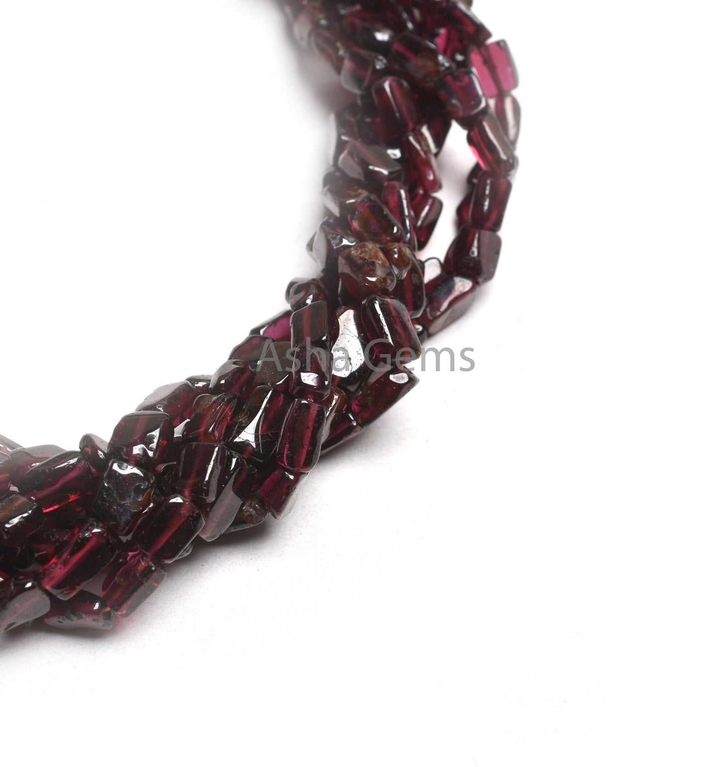 Natural Garnet Handmade Uneven Rectangle Shape Gemstone Beads,13"Red Garnet Smooth Straight Drill Beads, Garnet Bead Jewelry Handicraft SALE