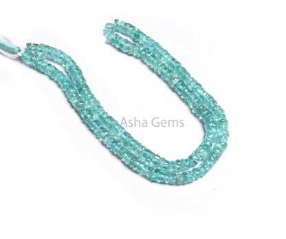 5 mm Fine Quality Blue apatite Smooth Tyre Shape Beads,16"Strand Sky Apatite Uneven Handmade Wheel Shape Apatite Gemstone Bead Jewelry Craft