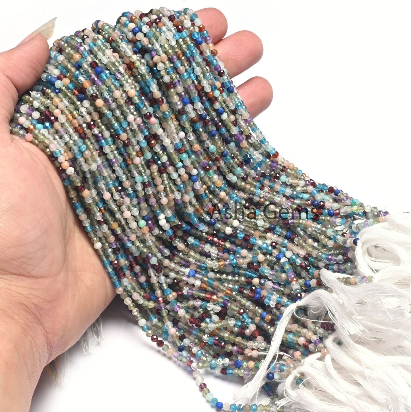 3mm Beautiful Multi Color Stone Micro Cut Beads, Disco Beads, Real Semi Precious Mix Gemstone Rondelle Shape Faceted Bead Jewelry Craft SALE