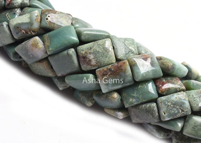 Rare Bio Green Chrysoprase Smooth Rectangle Beads,15" Strand Natural Chrysoprase Beads,Chrysoprase Fancy Chiclet Gemstone Handmade Bead SALE