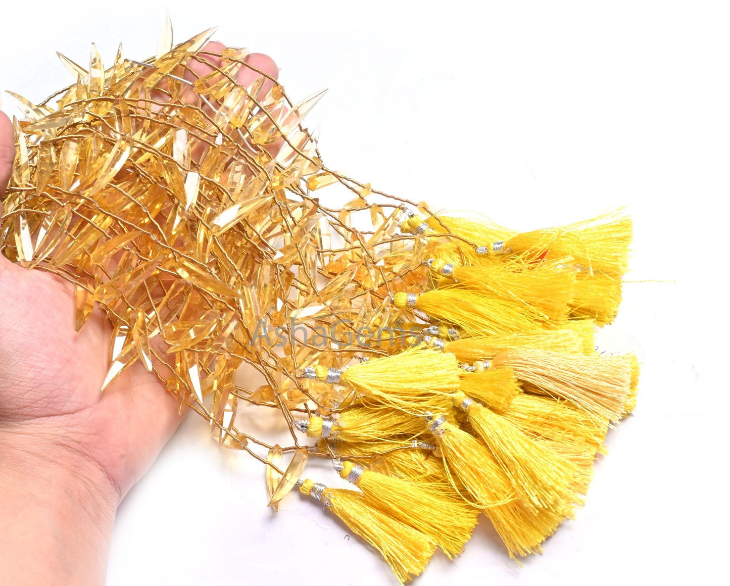 Beautiful Lemon Hydro Fancy dagger Shape faceted Beads, AAA Yellow Lemon Hydro Quartz lady Finger Shape Side Drill  Beads Jewelry Craft SALE (AG 18641)