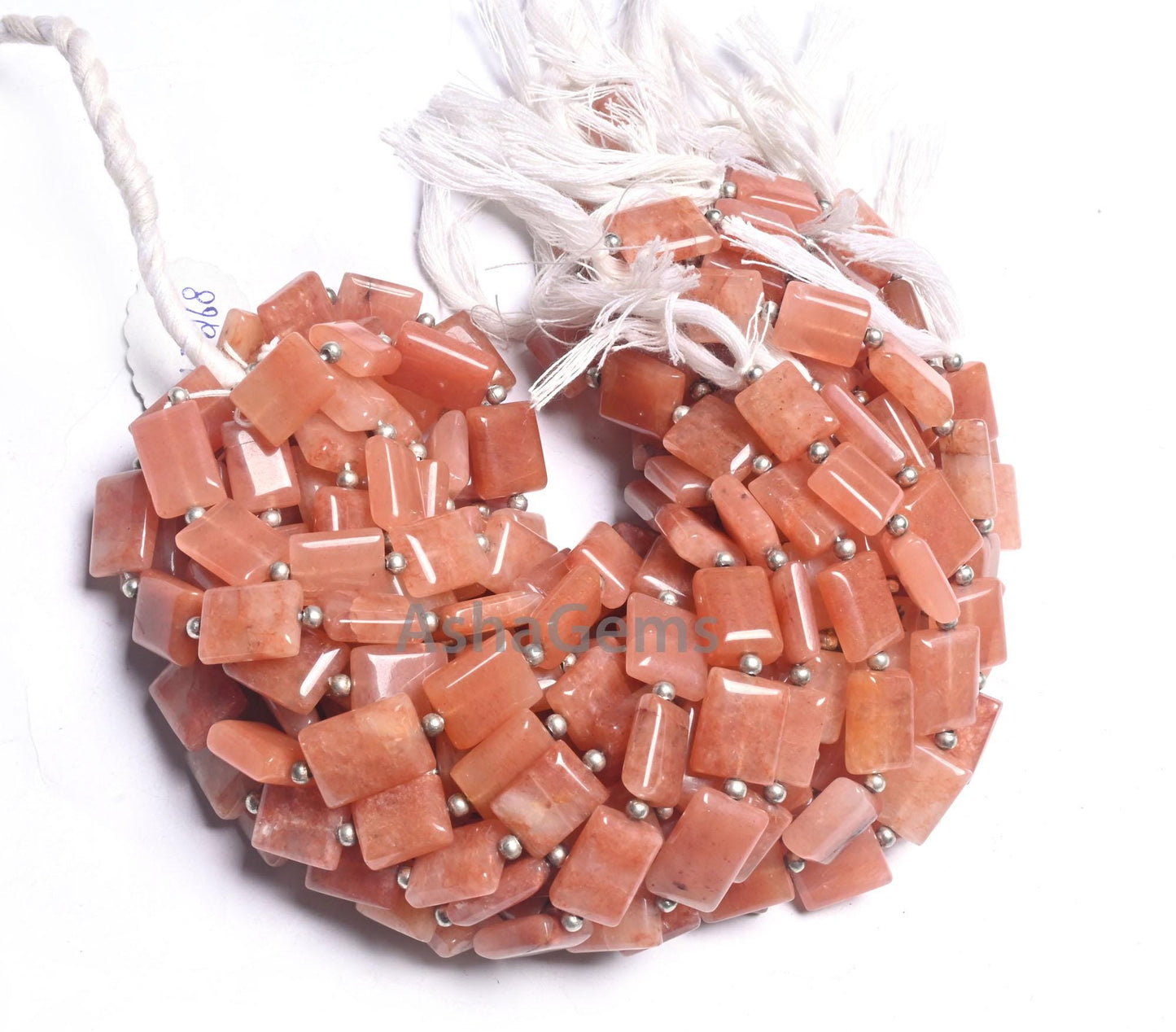 Fine Peach Quartz Fancy Chicklet Handmade Beads,9" Strand Pink Quartz Rectangle Shape Straight Drill Gemstone Loose Bead Jewelry Making SALE