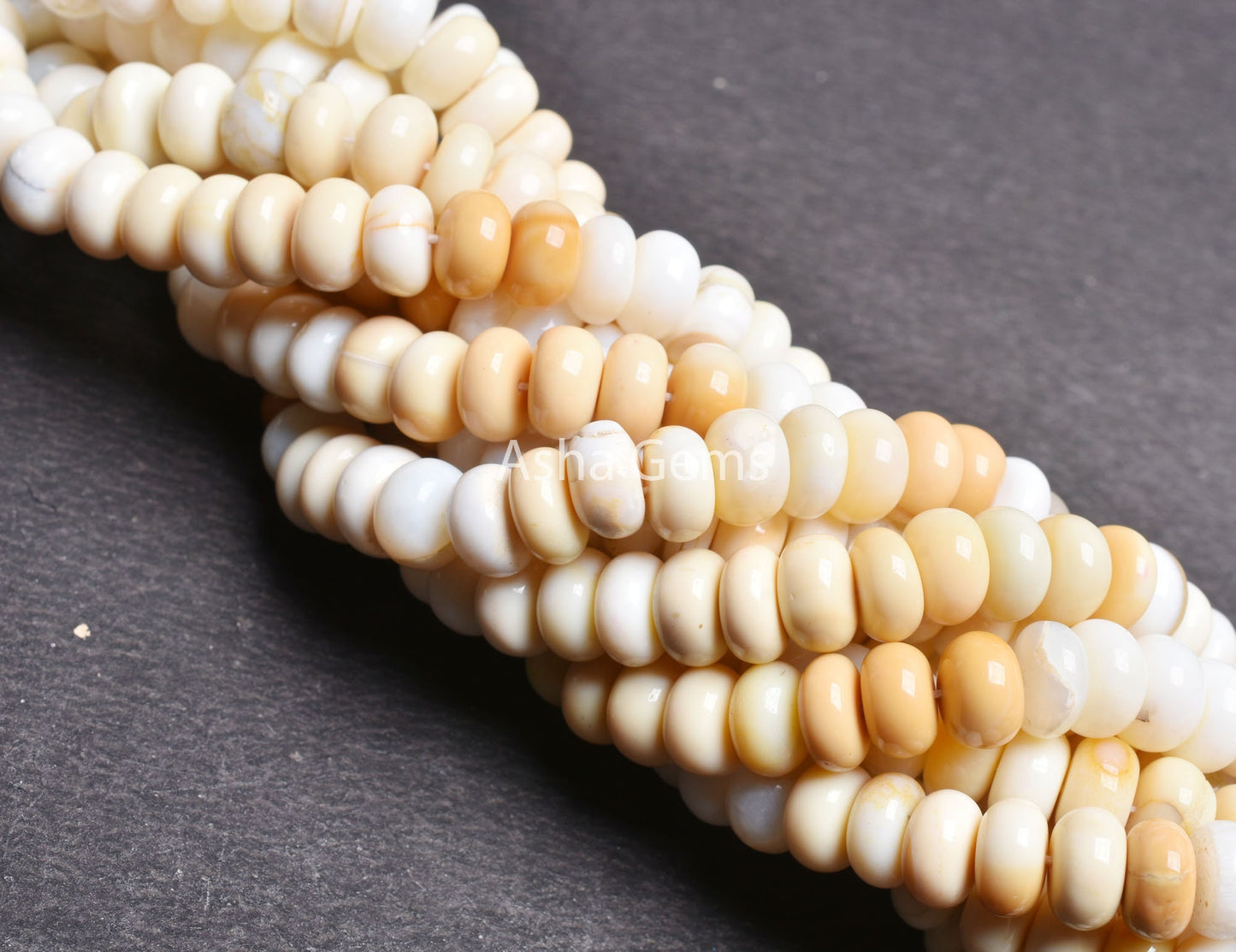 9 mm Shaded Yellow Opal Smooth Rondelle Beads, 16" Strand Fine Opal Loose Gemstone Beads Yellow Opal Plain Handmade Bead Jewelry making SALE