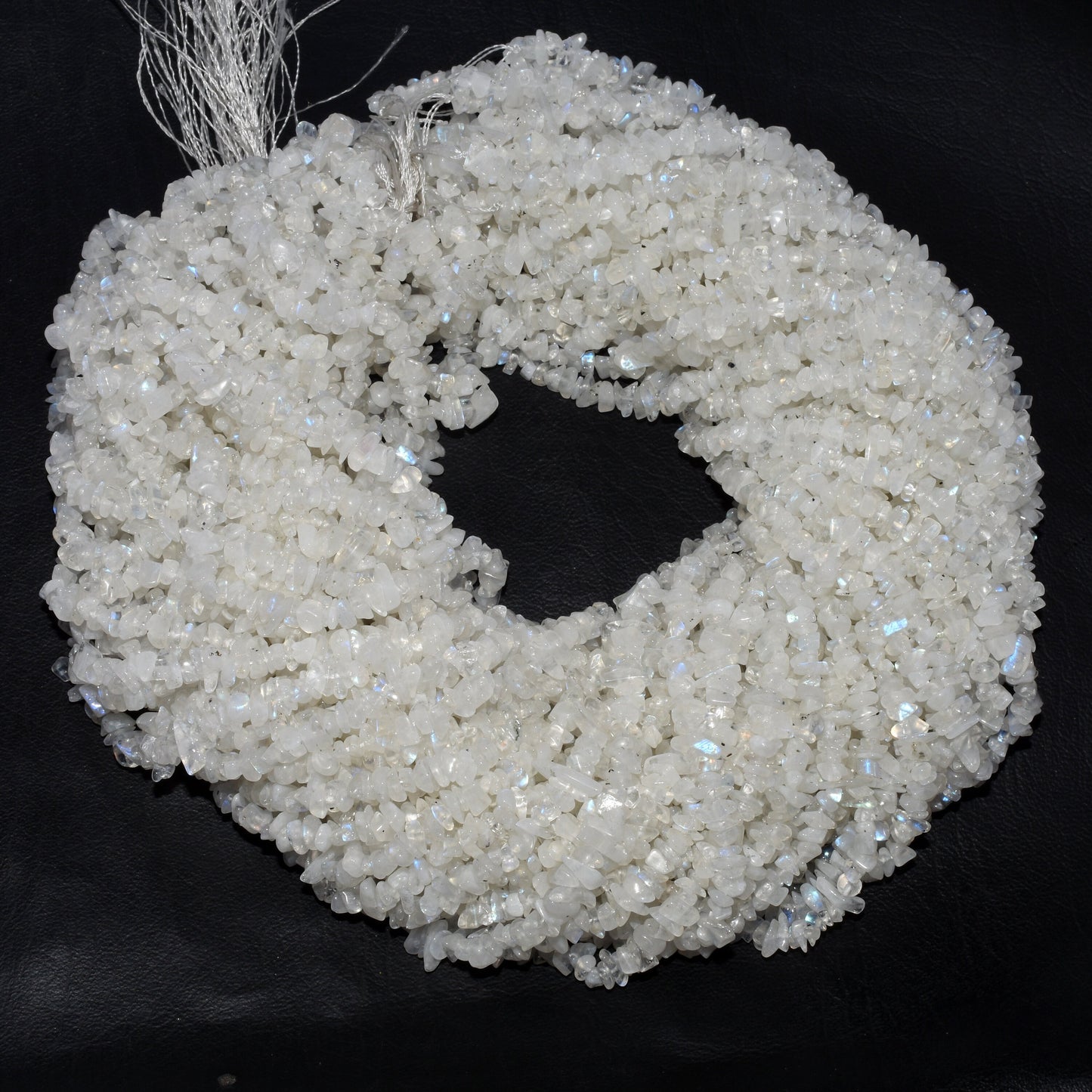 Fine Quality Rainbow Moonstone Uncut Chip Beads, Natural Blue Fire Rainbow Moonstone Bead, White Rainbow Smooth Raw Rough Chip Gemstone Bead
