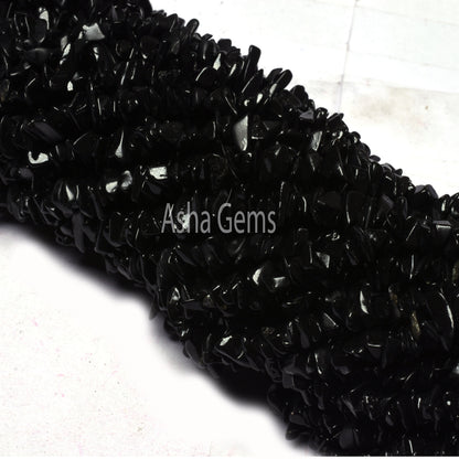 Rare Shungite uncut chip Beads,34" Strand Natural Elite Shungite Beads, Shungite Raw Rough Smooth Uneven Tiny gemstone beads Jewelry Crafts