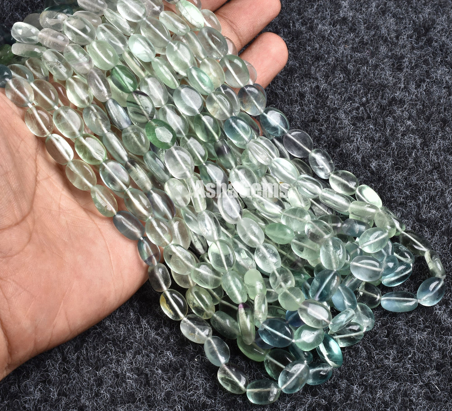 Beautiful Shaded Green Blue Fluorite Smooth Beads, Natural Fluorite Plain Oval Nugget Handmade Beads, Gemstone Fluorite Beads Jewelry Crafts