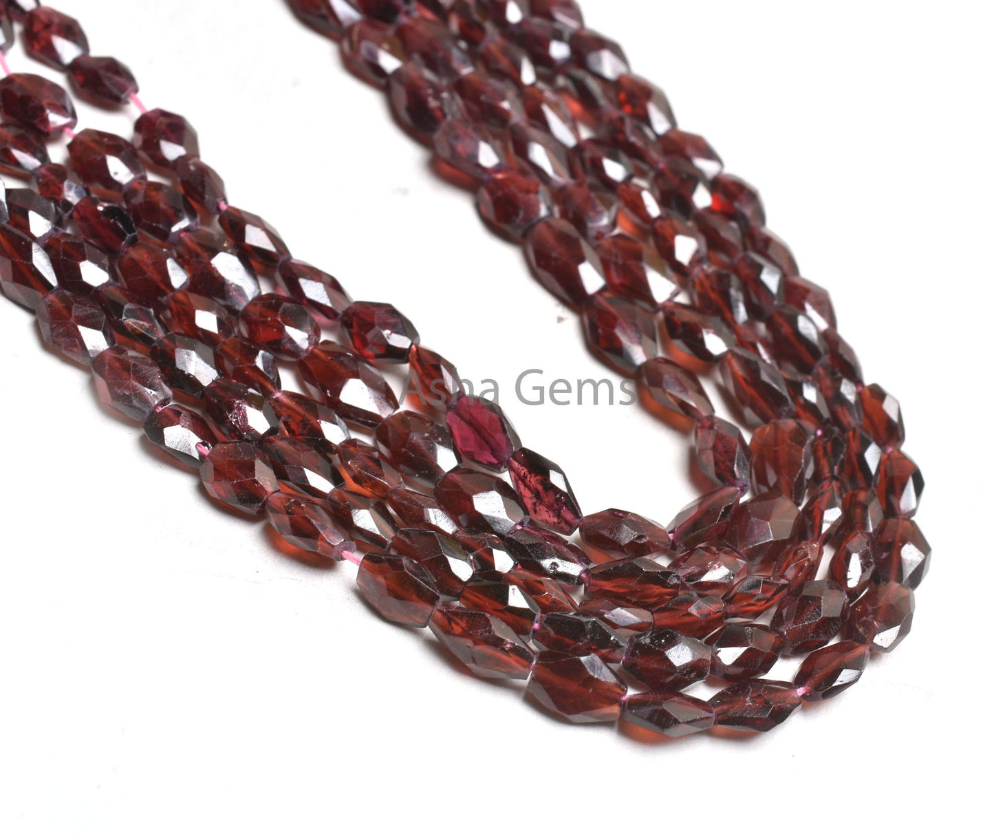 Beautiful Garnet Indian Cut Oval Briolette Beads, Natural Red Garnet Faceted Oval Straight Drill Gemstone Bead, Garnet Beads Jewelry Crafts