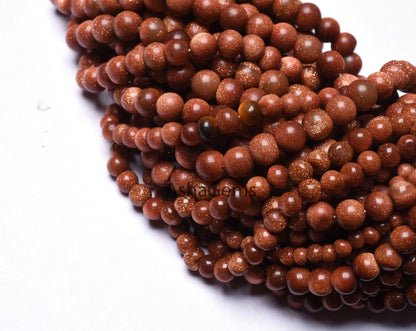 13" Strand Brown Sunstone Smooth Round Shape gemstone Beads, Sunstone Beads, Brown Red Sunstone Plain Round Ball Bead For Jewelry Craft SALE