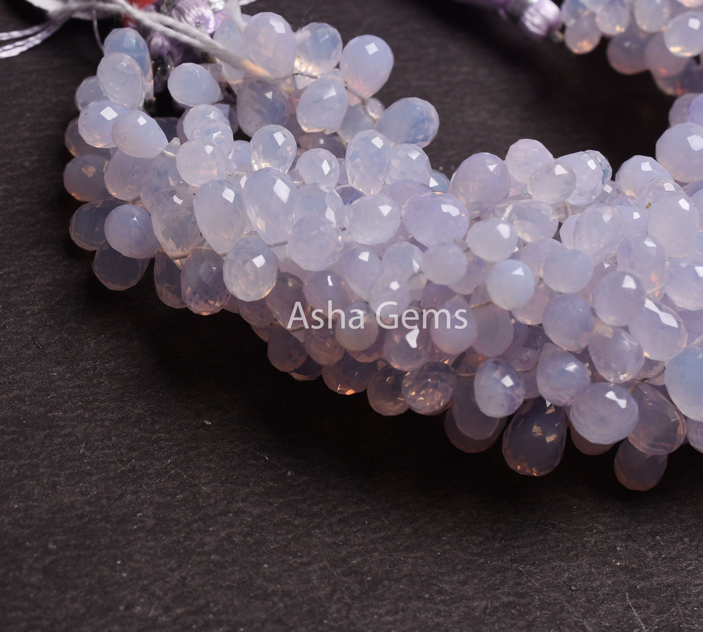 Beautiful Lavender Quartz Faceted Drop Shape Beads,8" Light Purple Lavender Quartz Teardrop Briolette Beads, Fine Lavender Quartz Beads SALE