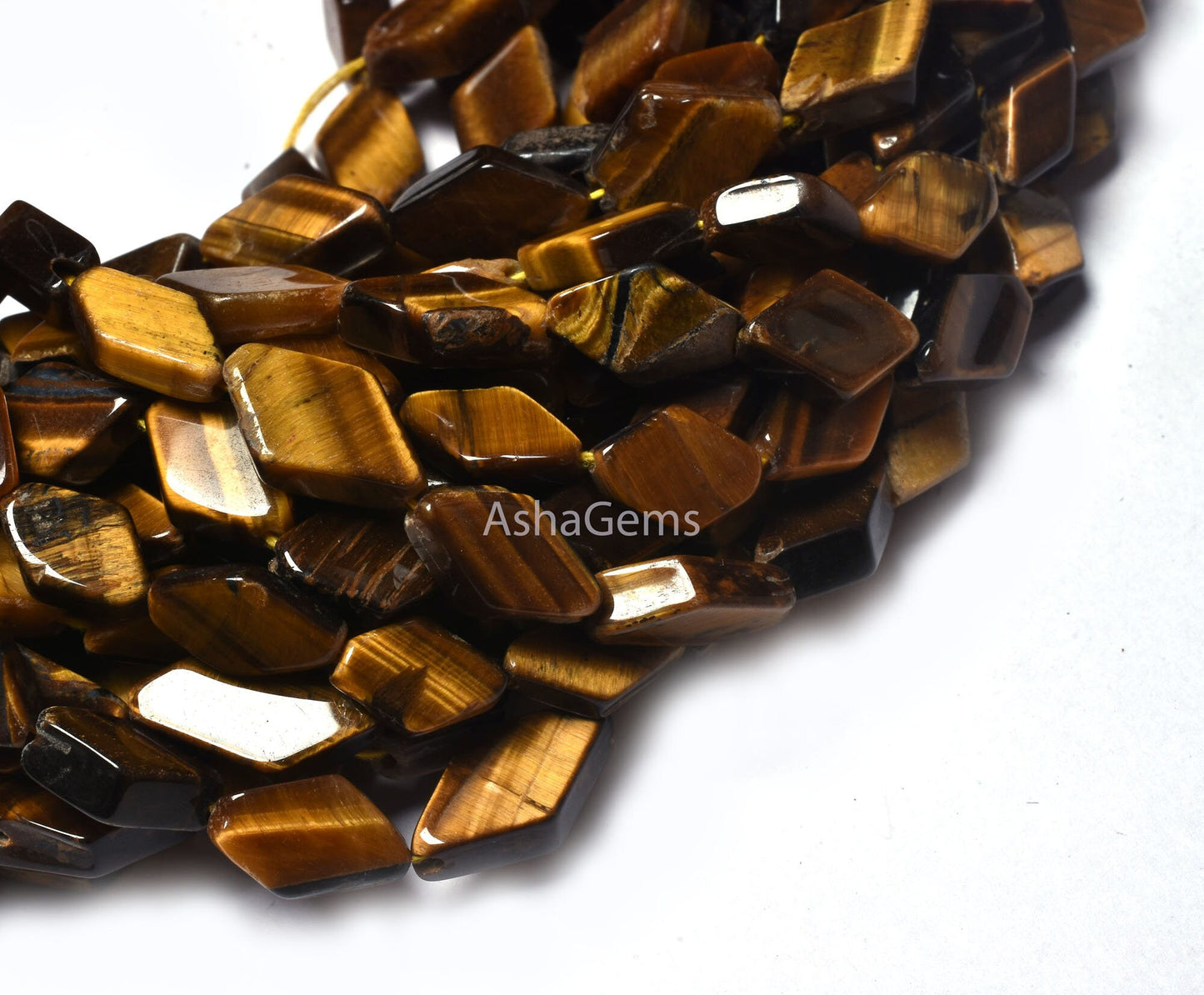 Natural Tiger Eye Rhombus Shape Beads Beautiful Tiger Eye Fancy Shape Smooth Gemstone Beads tiger Eye Handmade Beads For Jewelry making SALE