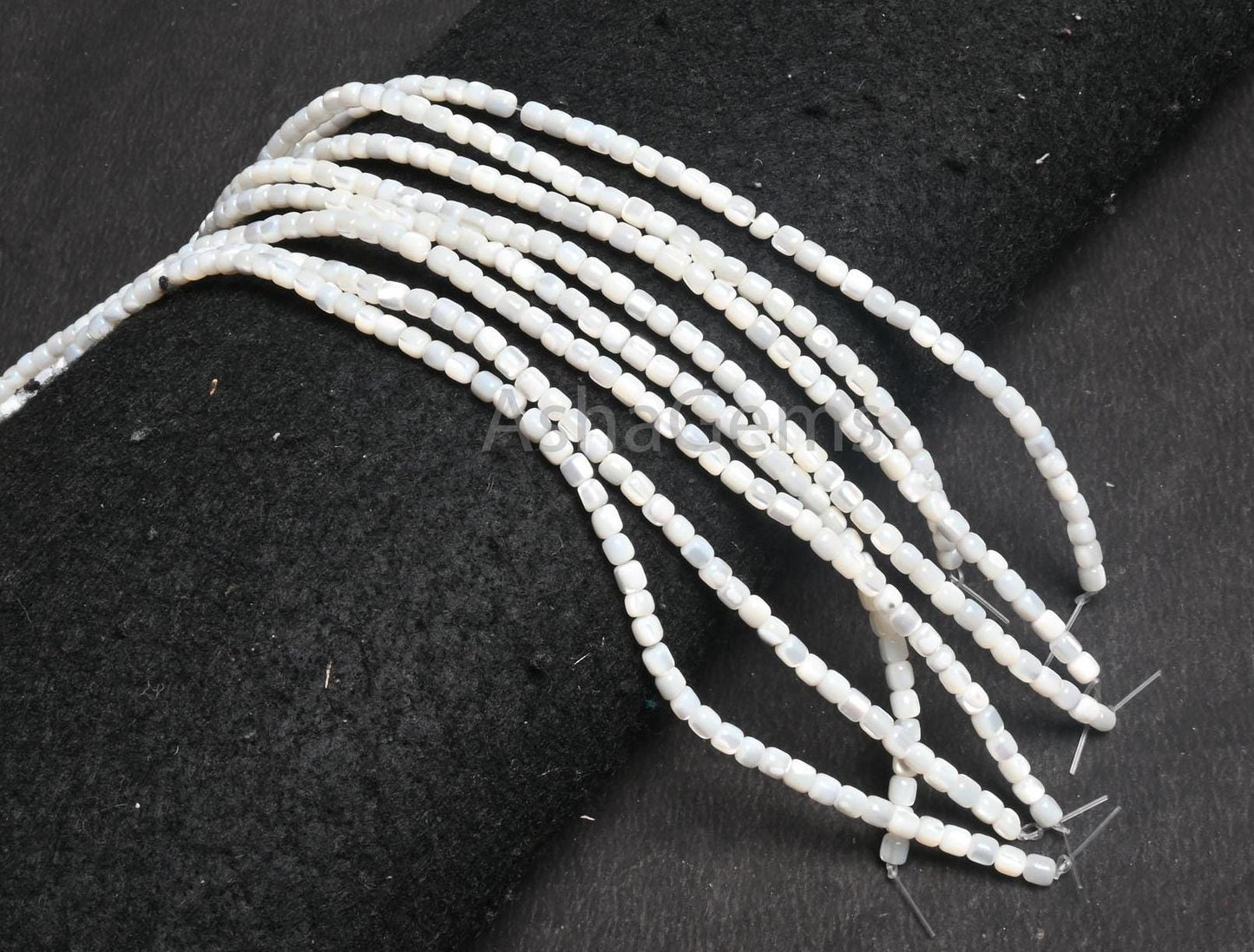 AAA Mother Of Pearl Fancy Barrel Shape Beads,3.5 mm Natural Iridescent White MOP Shell Drum Smooth Gemstone Loose MOP Spacer Beads Jewelry