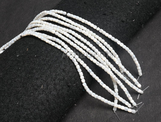 AAA Mother Of Pearl Fancy Barrel Shape Beads,3.5 mm Natural Iridescent White MOP Shell Drum Smooth Gemstone Loose MOP Spacer Beads Jewelry