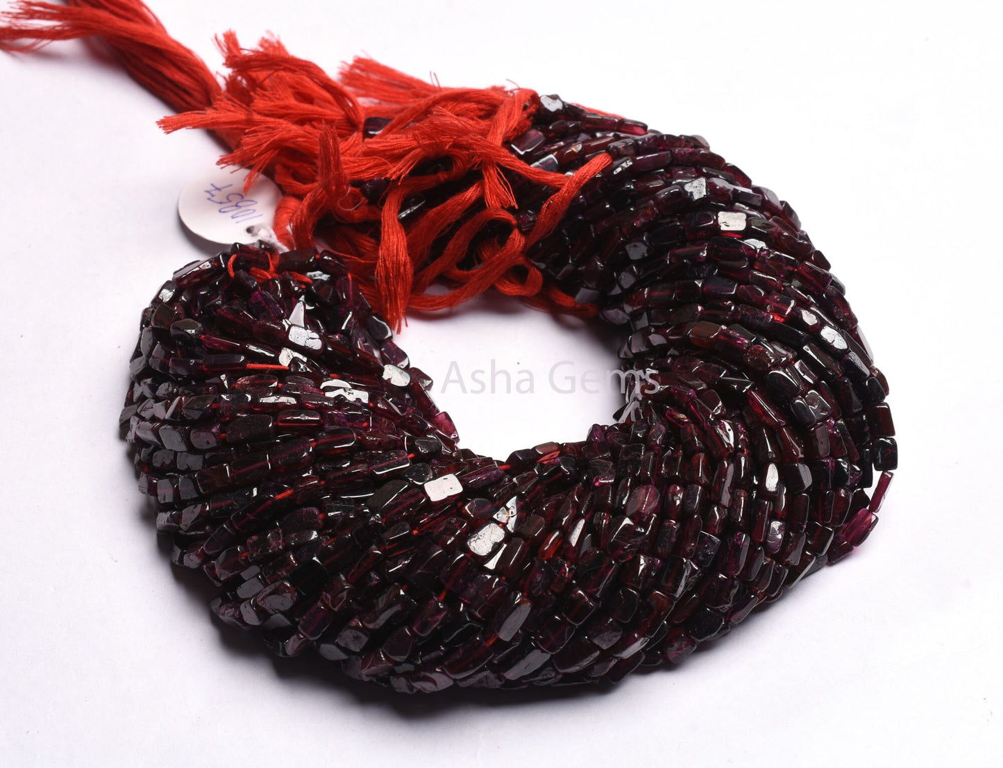 Natural Red Garnet Smooth Rectangle Shape Beads,13" Strand Garnet Fancy Uneven Rectangle Straight Drill Beads Gemstone Garnet Bead Jewelry