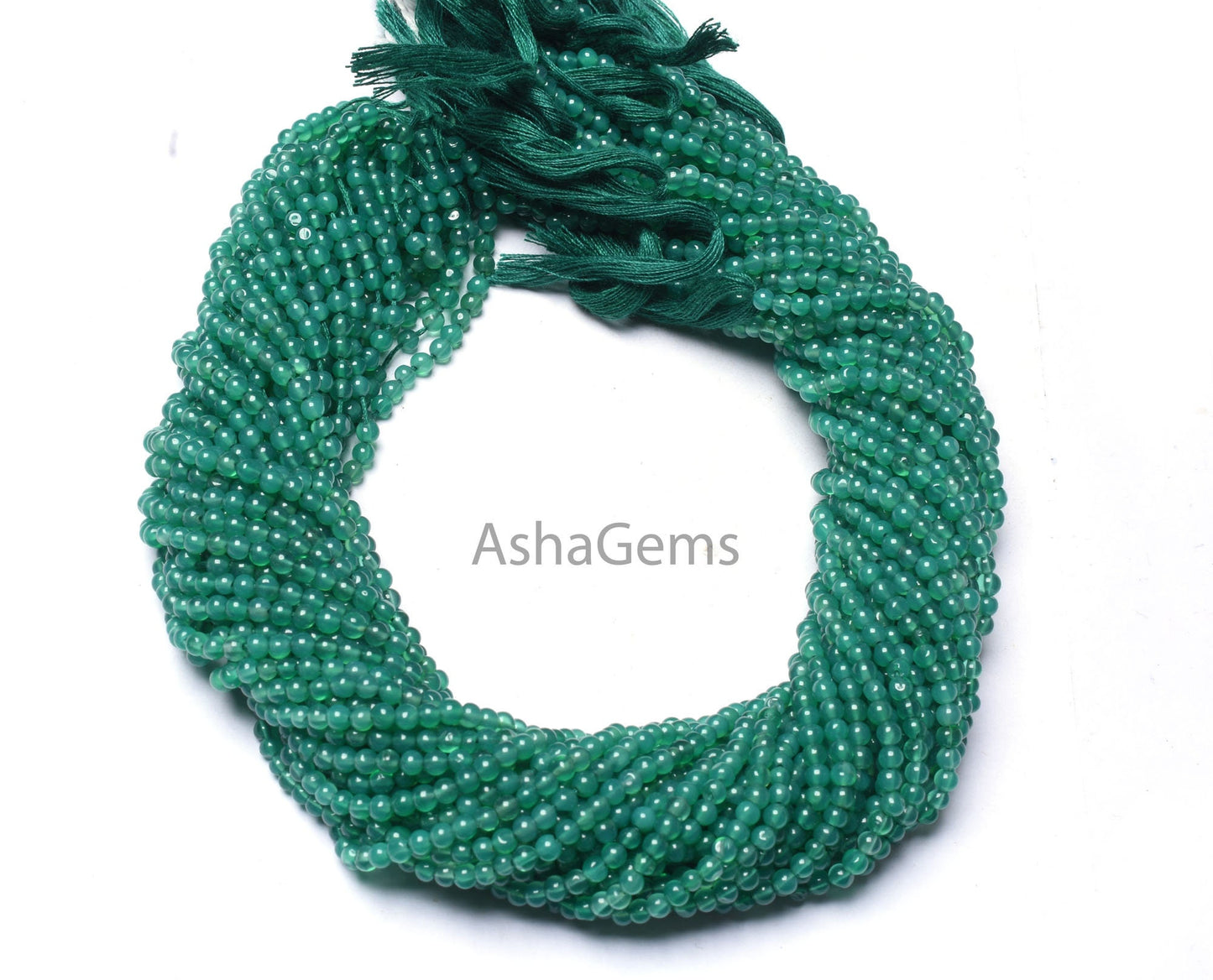 13" Strand Green Onyx Smooth Round Beads,3 mm Beautiful Green Onyx Beads, Onyx Plain Round Ball Gemstone Beads For Necklace Jewelry Makings