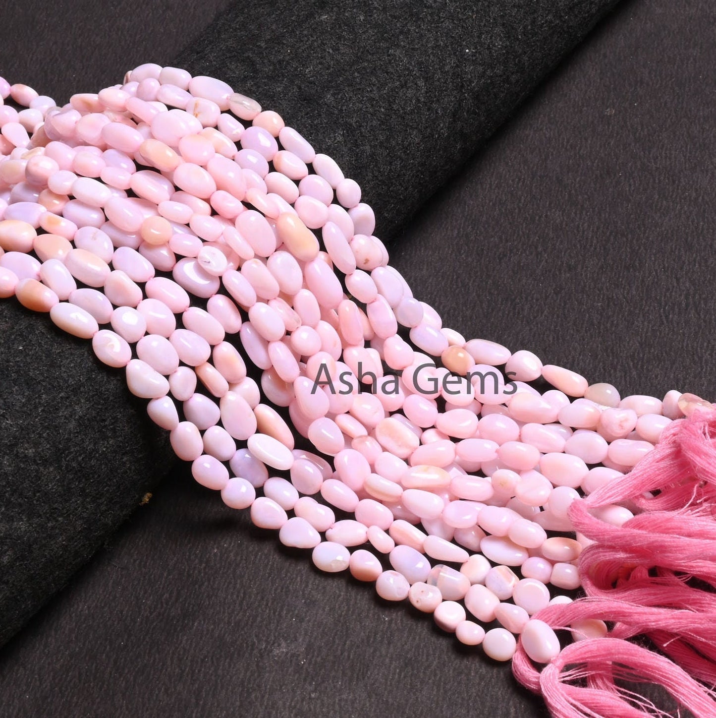 AAA Quality Pink Opal Smooth Nugget Gemstone Loose Beads,5.5-9 mm Pink Opal uneven shape Tiny Tumble Handmade Opal Bead Jewelry Making Craft (AG 22262)