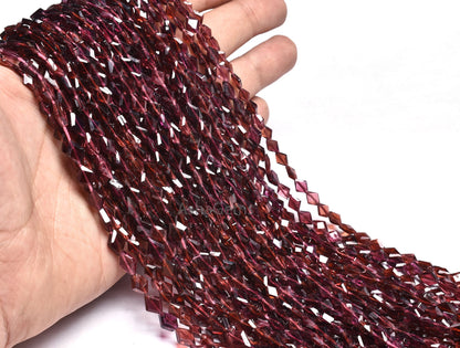 Beautiful Garnet Fancy Rhombus Shape Gemstone Faceted Beads,13"Strand Red Pink Garnet Table Cut Faceted Briolette Rhombus beads AAA Garnet