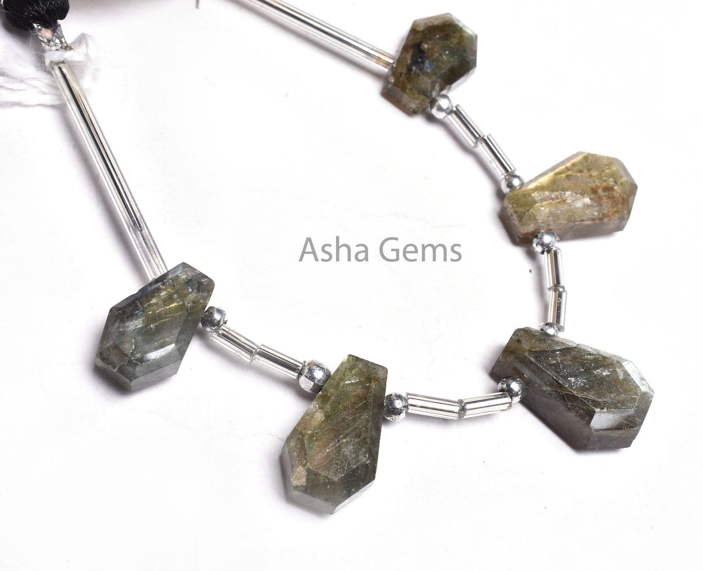 Multi Fire Labradorite Fancy Coffin Shape Beads, Natural Labradorite Bead, Black Rainbow Faceted Softy Side Drill Bead Jewelry Makings SALE