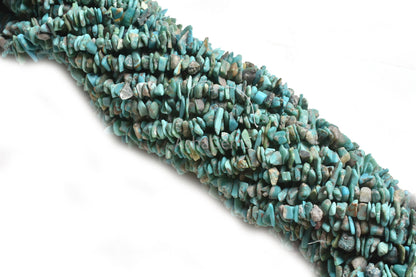 Natural Sleeping Beauty Turquoise Uncut Chip Gemstone Beads,34" Blue Turquoise smooth raw rough Tiny Arizona Turquoise Chip Beads Jewelry
