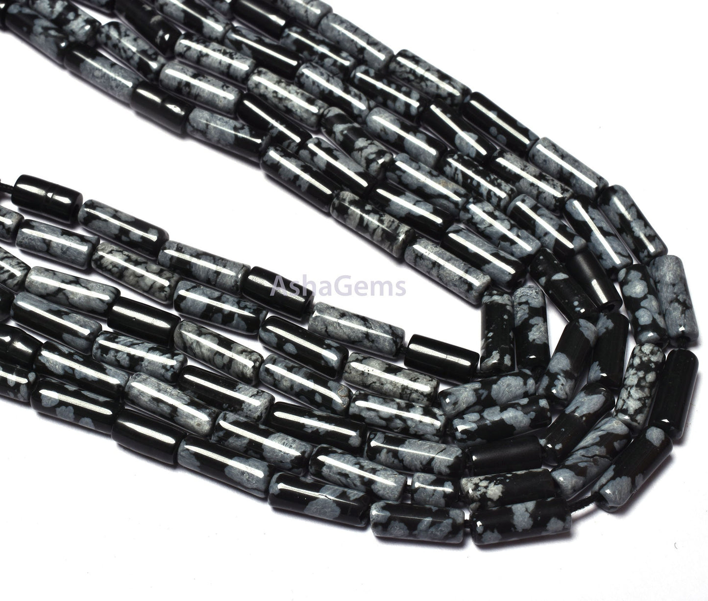 Natural Black Obsidian Smooth Fancy Tube Gemstone Beads, Black Obsidian Pipe Shape Beads, Briolette Obsidian Straight Drill For Craft Sale