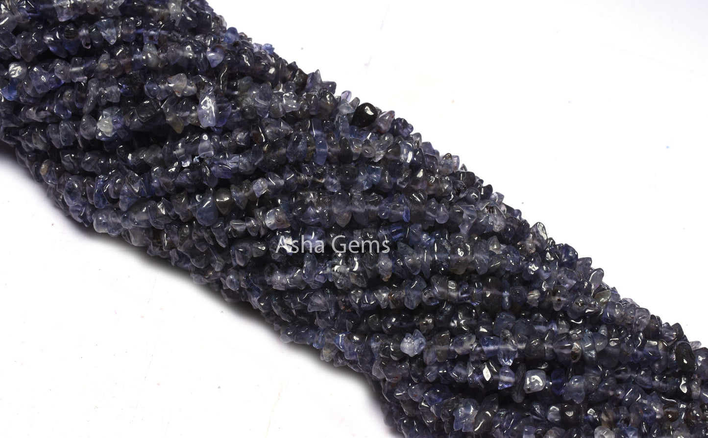 34"Strand Natural Blue Iolite Uncut Chips Beads Gemstone Iolite Raw Rough Gemstone Iolite Beads, Uneven Tiny Nugget bead Jewelry Craft SALE