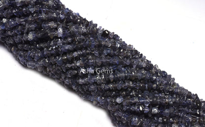 34"Strand Natural Blue Iolite Uncut Chips Beads Gemstone Iolite Raw Rough Gemstone Iolite Beads, Uneven Tiny Nugget bead Jewelry Craft SALE
