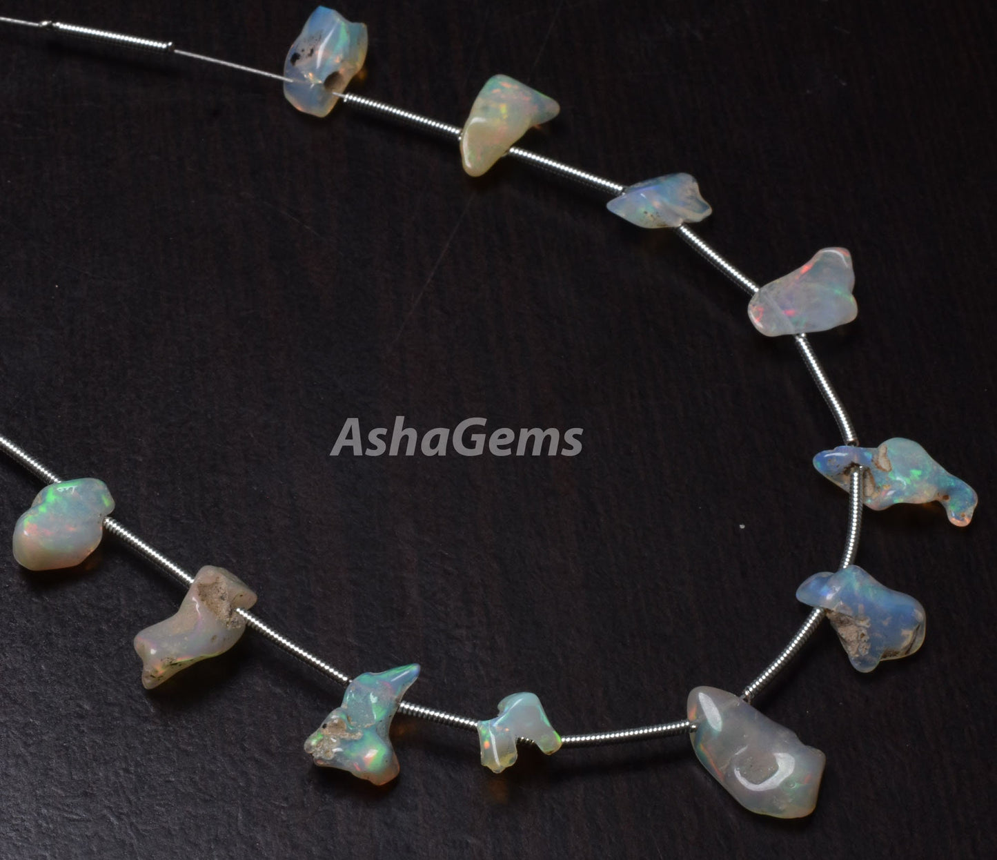 Colorful Flashy Fire Natural Ethiopian Opal Rough Beads, Ethiopian Opal Untreated Gemstone Bead, Beautiful Welo Fire Opal Raw Nuggets Beads