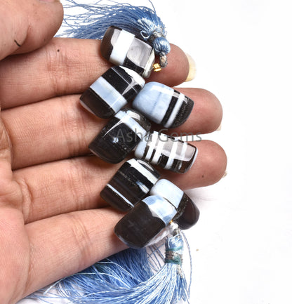 Beautiful Blue Boulder Opal Fancy Wave Shape Gemstone Beads, Boulder Opal smooth Side Drill Fancy Beads, Blue Opal Beads Jewelry Craft SALE