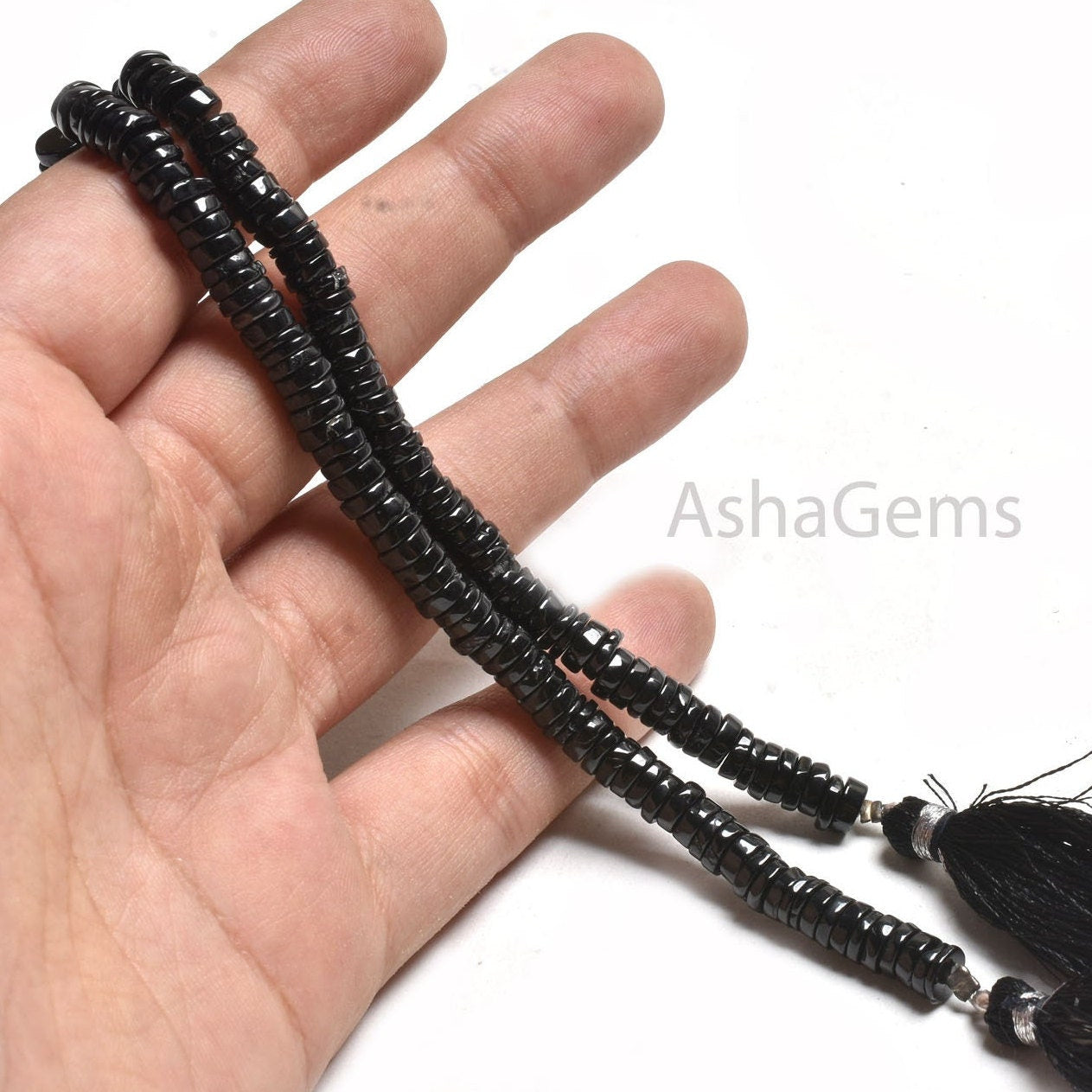 6 mm Fine Black Spinel Smooth Heishi Tyre Gemstone Beads, Natural Spinel Plain Handmade Flat Wheel Shape Bead Jewelry Making Handicraft SALE