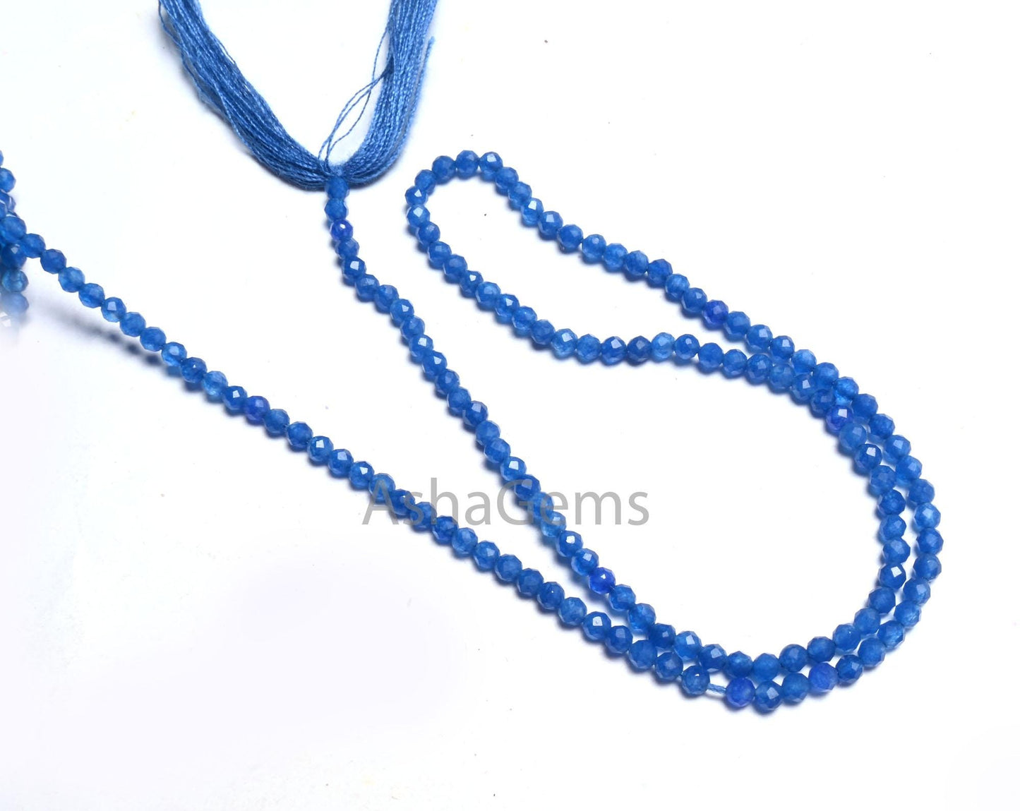 2.25 mm Beautiful Neon Blue Jade Quartz Micro Cut Tiny Beads, AAA Royal Blue Chalcedony Color Faceted Rondelle Machine Cut Bead Jewelry SALE