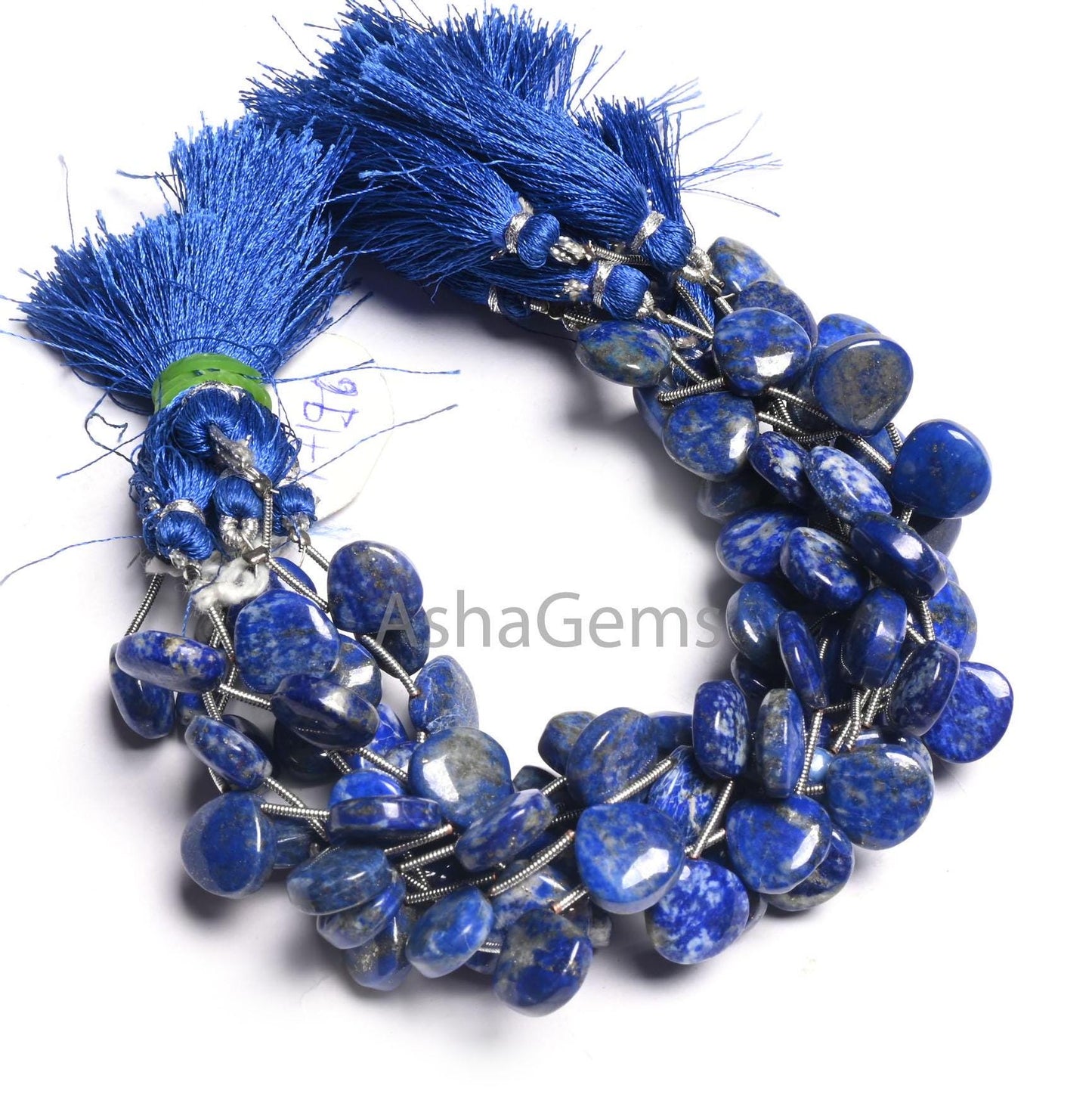Beautiful Blue lapis Lazuli Smooth Heart Shape Beads, Natural Lapis Plain handmade Heart Side Drill Gemstone lapis Bead Jewelry making Craft