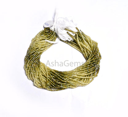 Beautiful Shaded Green zircon Faceted Rondelle Shape Beads,13" Strand Cubic zircon beads,3 mm AAA Green Zircon Beads For Necklace Jewelry