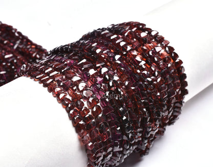 genuine Red Garnet Fancy D Shape Gemstone Beads,13" Strand Natural Garnet Faceted Flat D Shape Beads AAA Garnet Beads For Jewelry Craft Sale